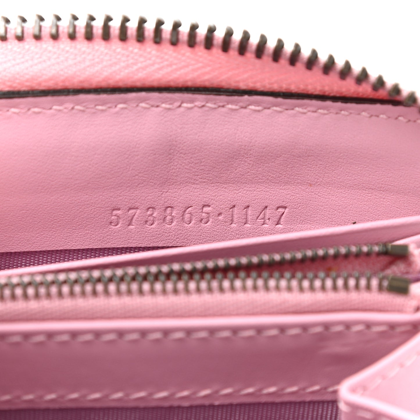 GG Supreme Monogram Strawberry Zip Around Wallet Light Pink