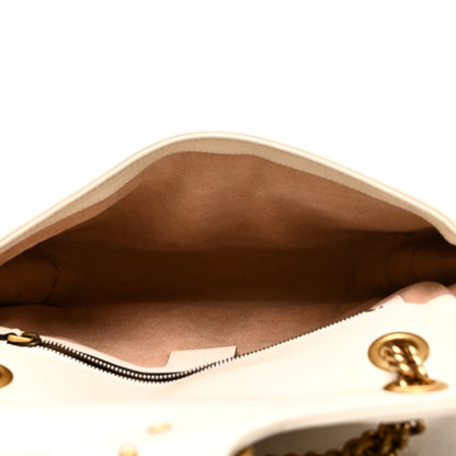 Gucci Calfskin Matelasse Small GG Marmont Shoulder Bag White 5 of 10