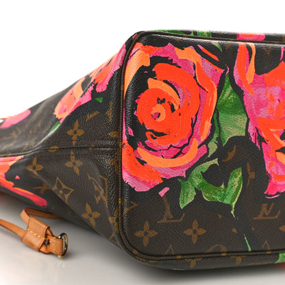 Louis Vuitton Monogram Roses Neverfull MM 7 of 8