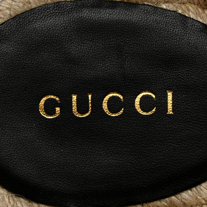 Gucci Nappa Matelasse GG Marmont Espadrille Slide Sandals 38 Black 7 of 9