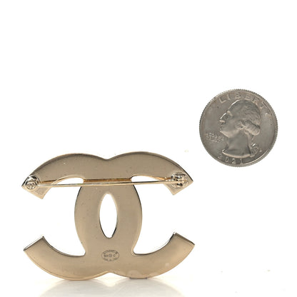 Chanel Enamel CC Brooch Black White 2 of 3