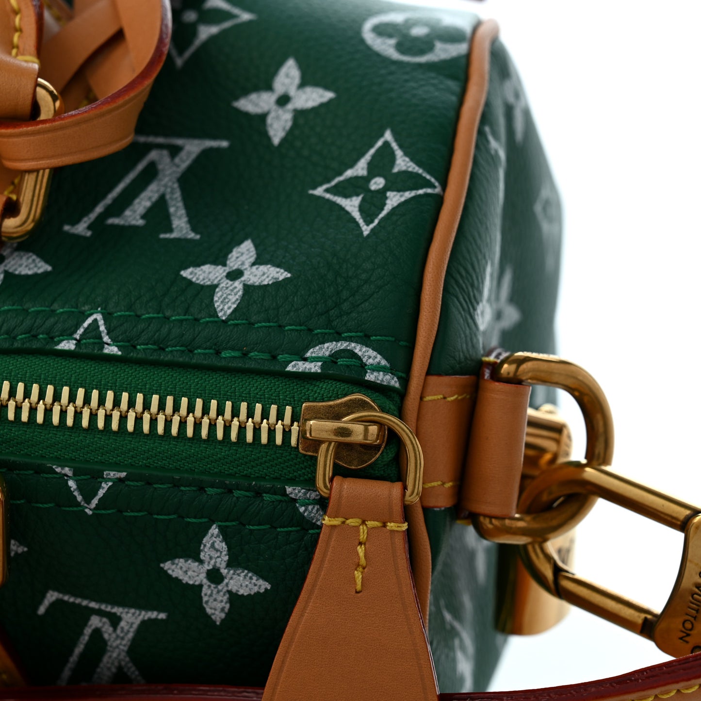 Calfskin Monogram Speedy P9 Bandouliere 25 Green