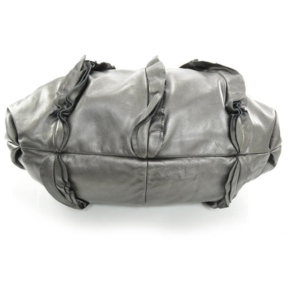 Prada Nappa Ruffle Hobo Silver 4 of 9