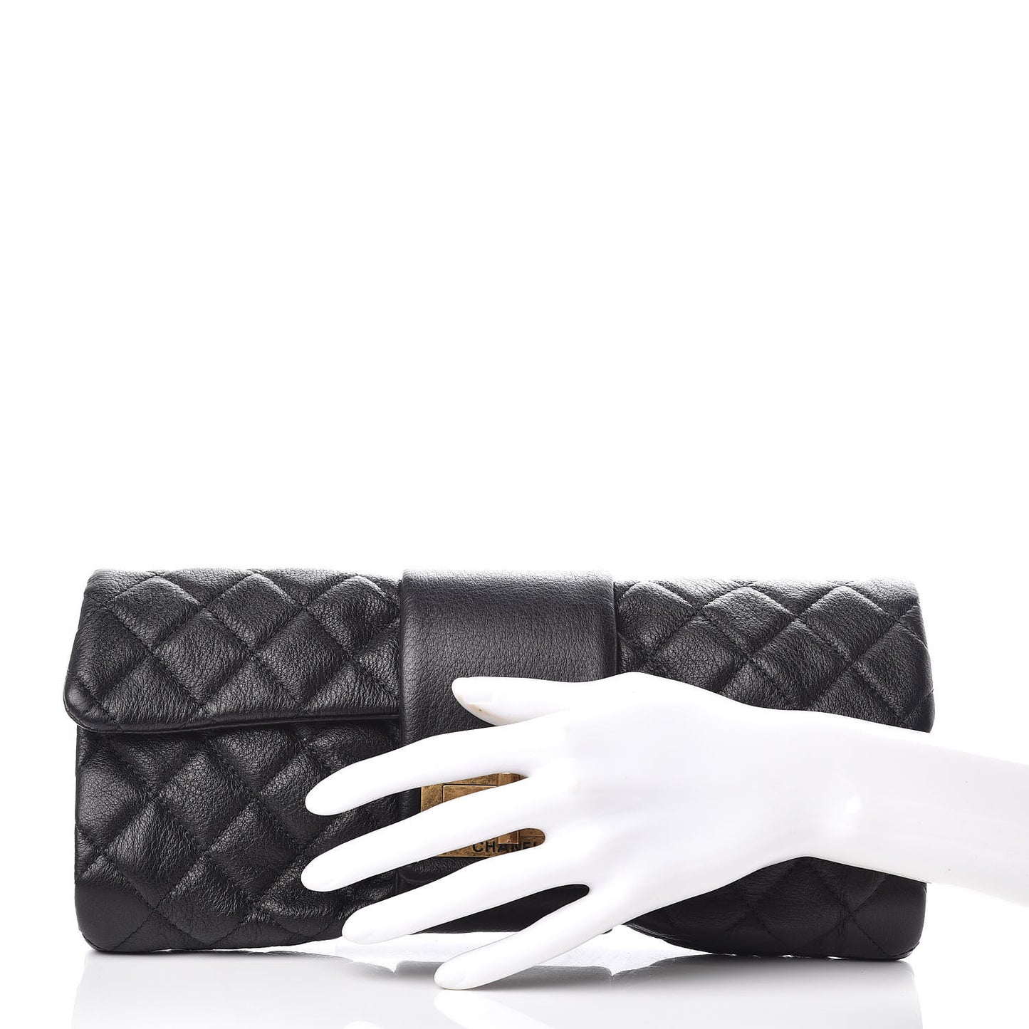 Sheepskin Mademoiselle Clutch Black