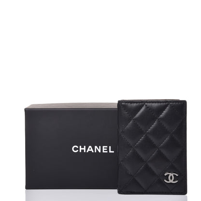 Chanel Lambskin Quilted Card Holder Wallet Black 11 of 11