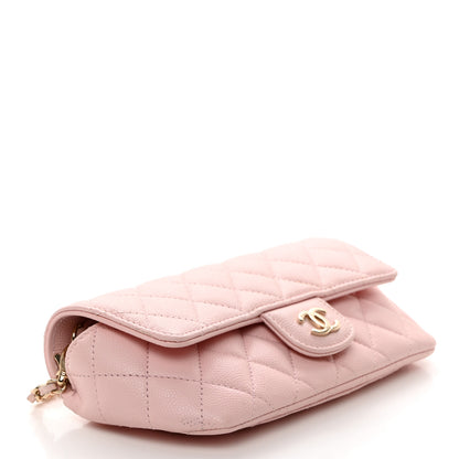 Chanel Caviar Quilted Glasses Case with Chain Light Pink 3 of 8