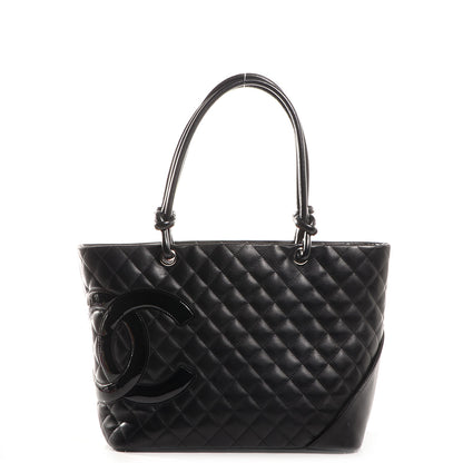 Chanel Calfskin Quilted Large Cambon Tote Black 1 of 7