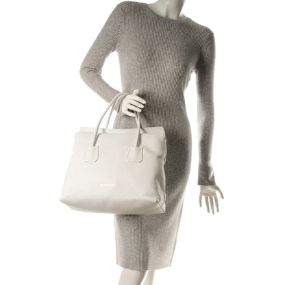 Burberry London Grainy Calfskin Medium Baynard Tote White 2 of 7