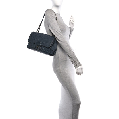 Chanel Lambskin Quilted Jumbo Coco Loop Flap Grey 2 of 13