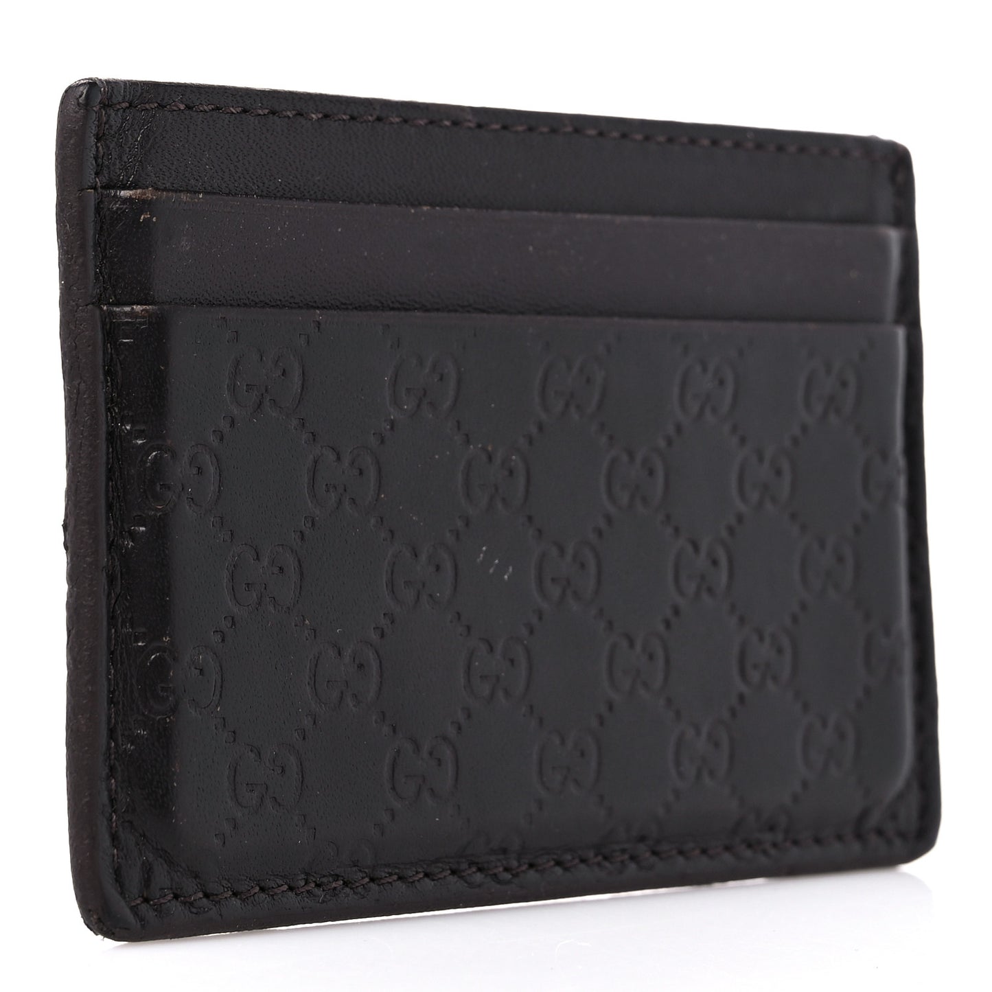 Microguccissima Card Holder Dark Brown