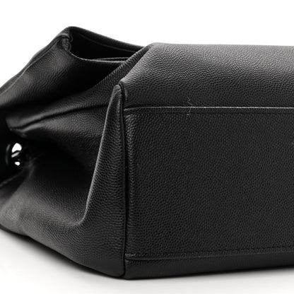 Saint Laurent Grain De Poudre Medium West Hollywood Monogram Fold-Over Black 9 of 11
