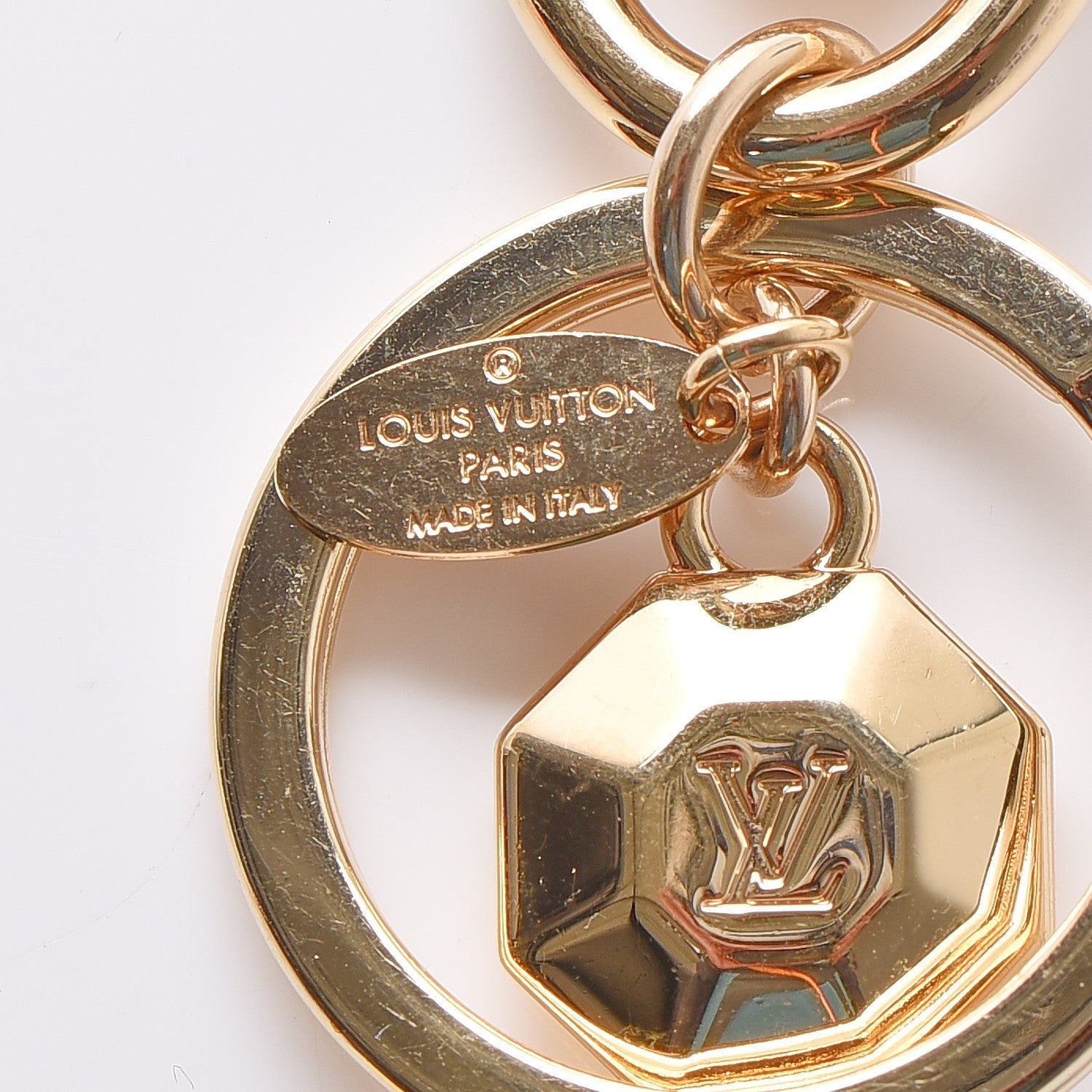 Louis Vuitton LV Facettes Bag Charm Key Holder Gold 4 of 6