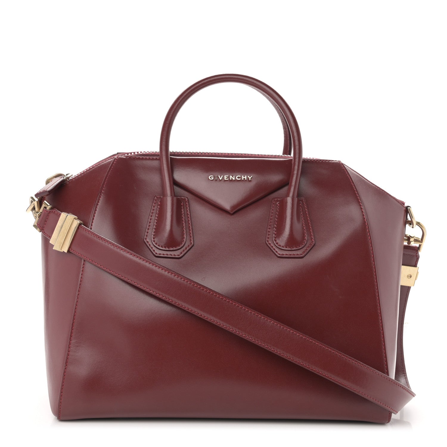 Givenchy Shiny Lord Calfskin Medium Antigona Burgundy 1 of 17