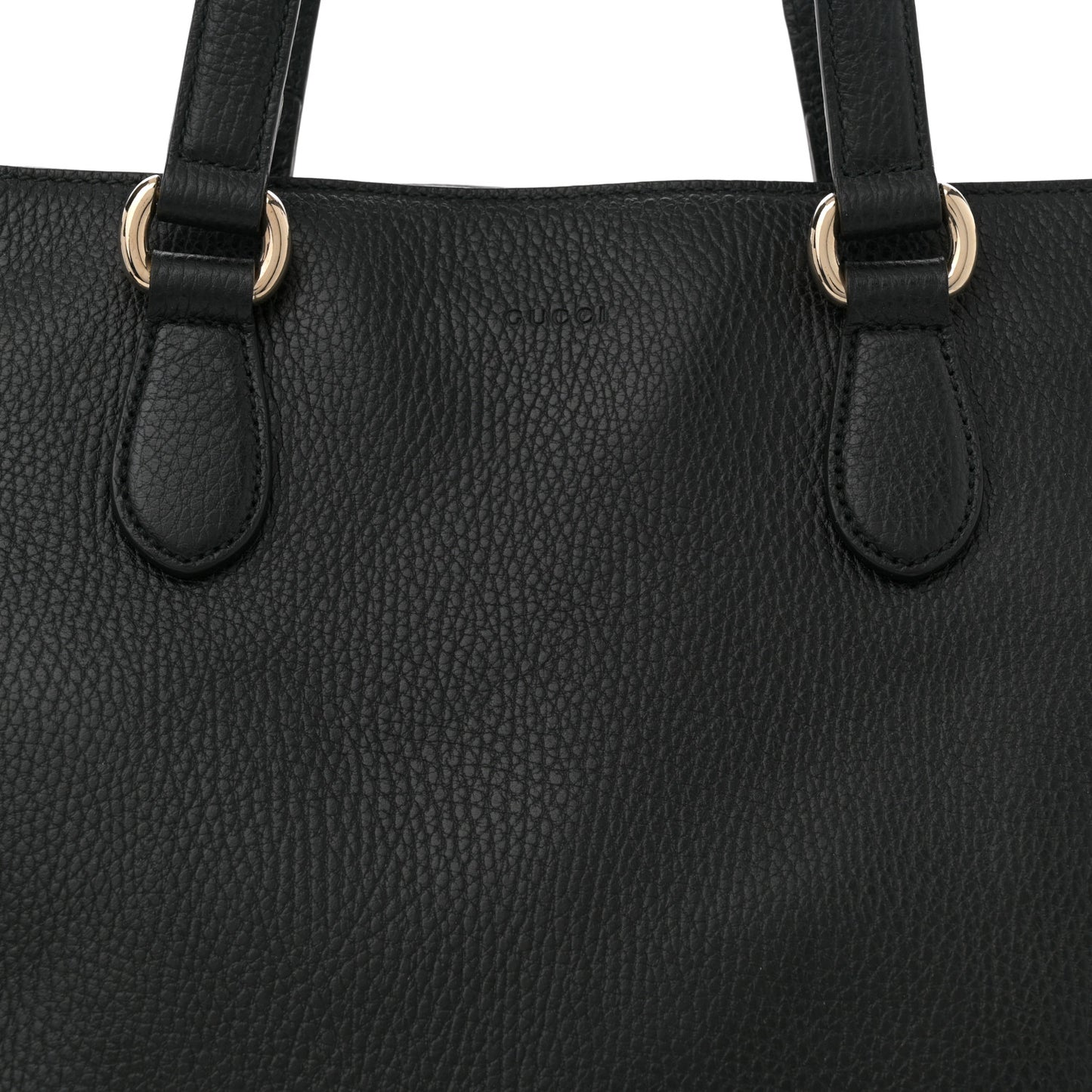 Pebbled Calfskin Convertible Bamboo Tassel Tote Black