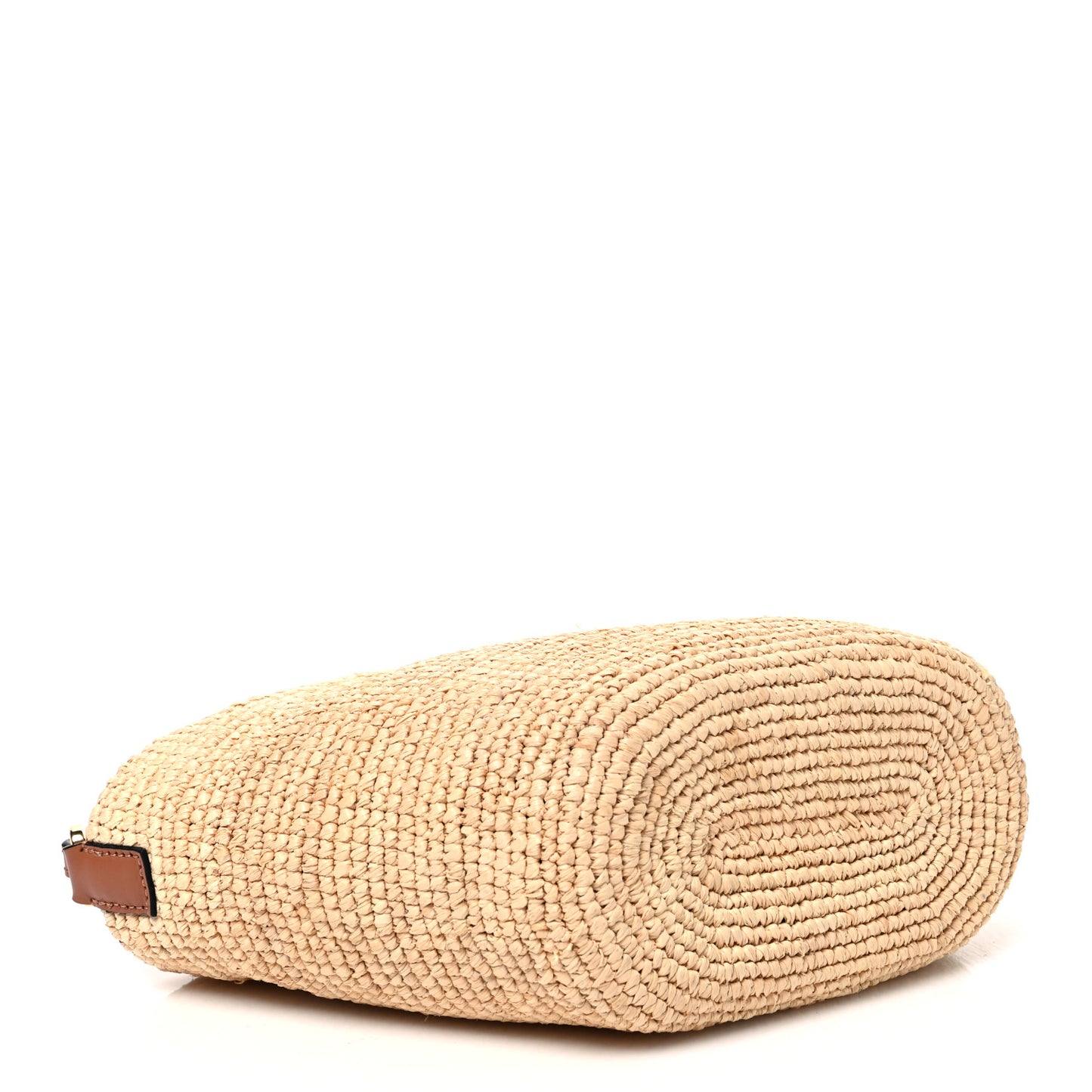 Calfskin Raffia Paulas Ibiza Pochette Bag Natural Tan