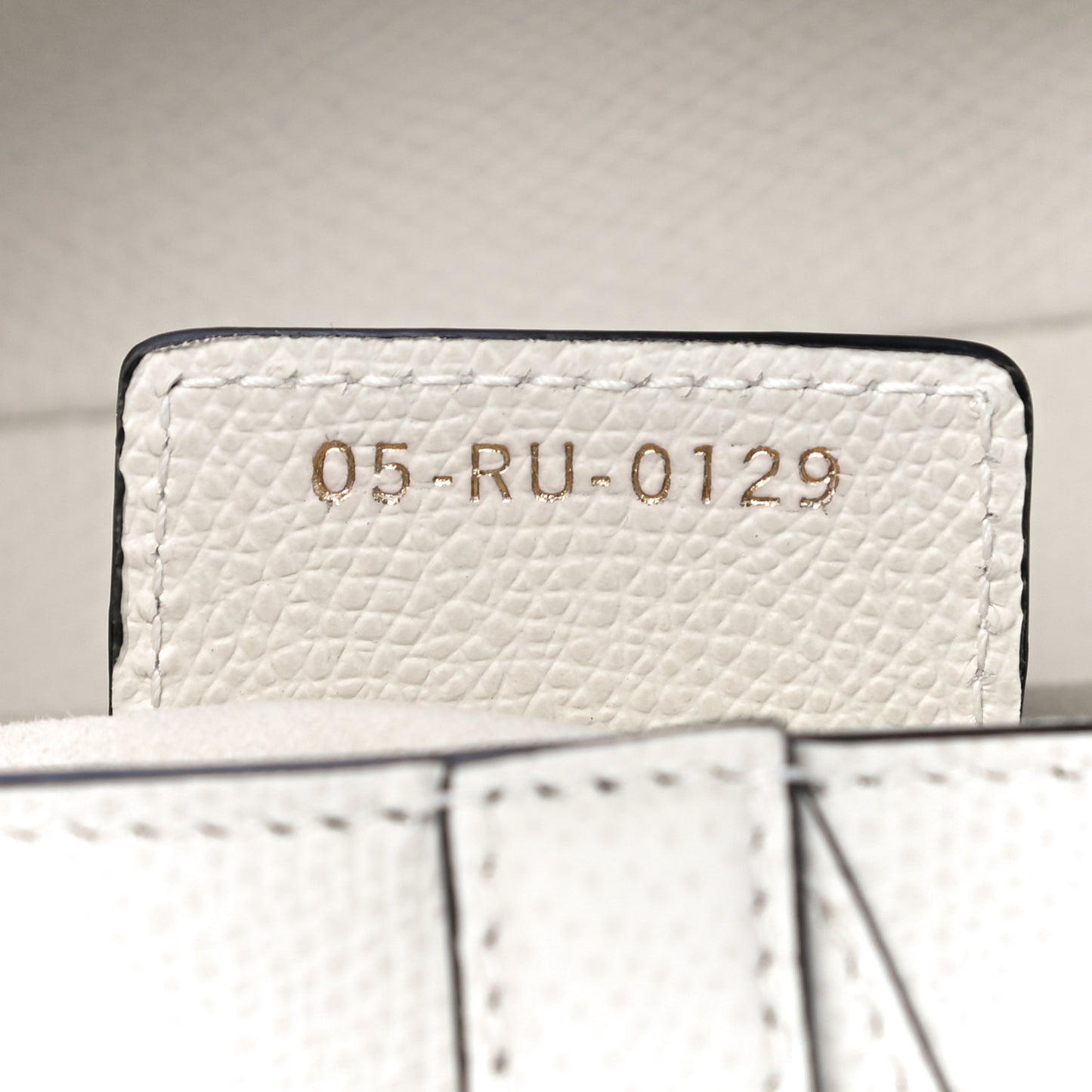 Grained Calfskin Saddle Bag White