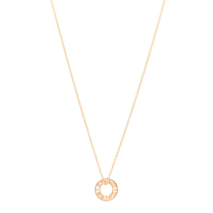 Tiffany 18K Rose Gold Diamond Atlas Pierced Pendant Necklace 1 of 4
