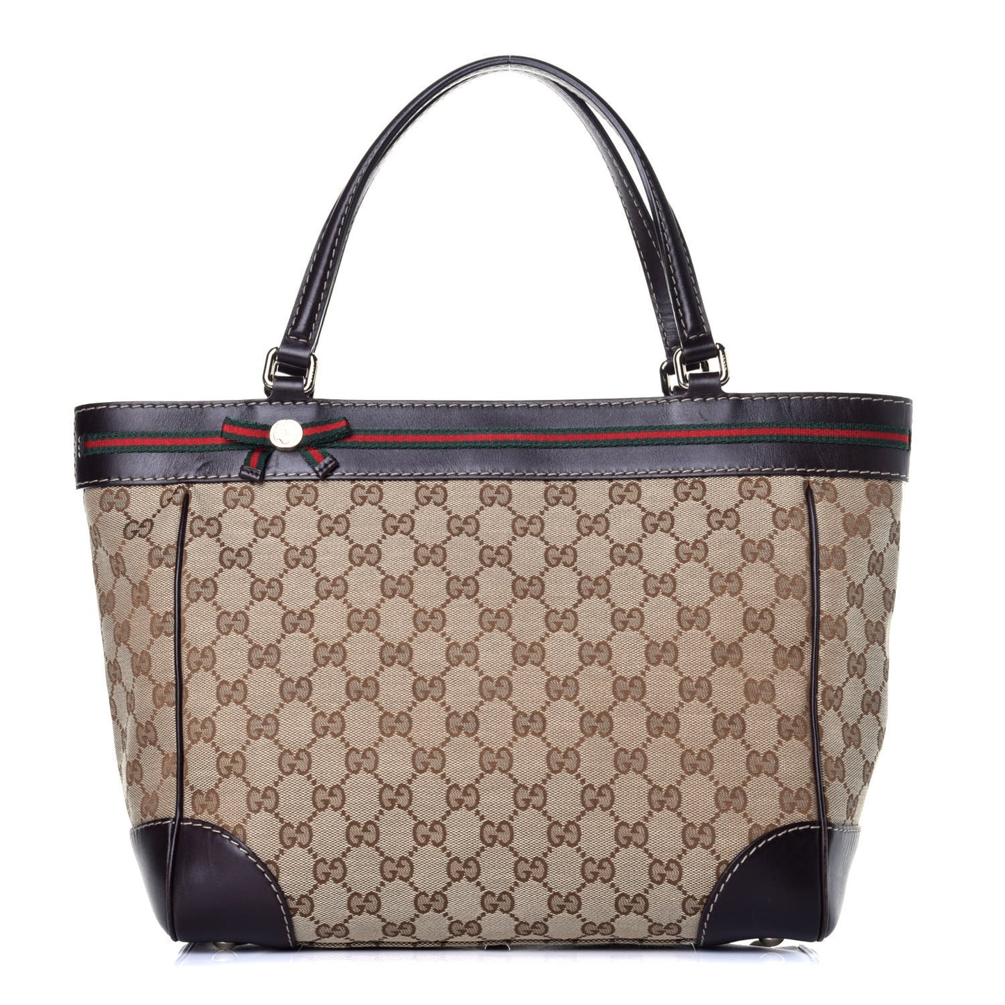 Monogram Web Medium Mayfair Tote Dark Brown