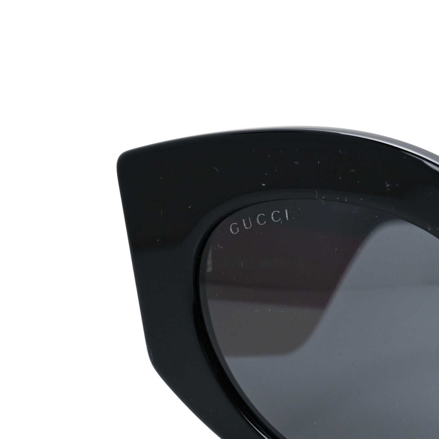 Acetate Oversized Rectangle Frame Web Sunglasses GG0275S Black