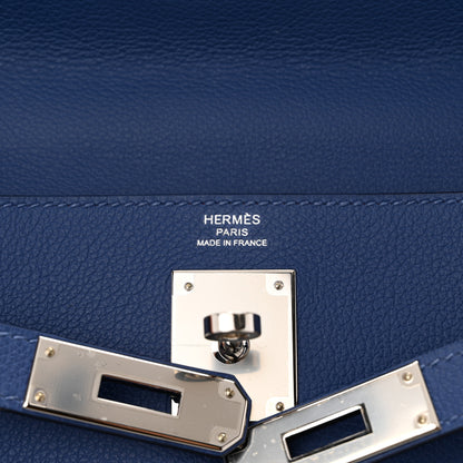 Hermes Evercolor Verso Kelly Retourne 28 Bleu Brighton Capucine 6 of 13