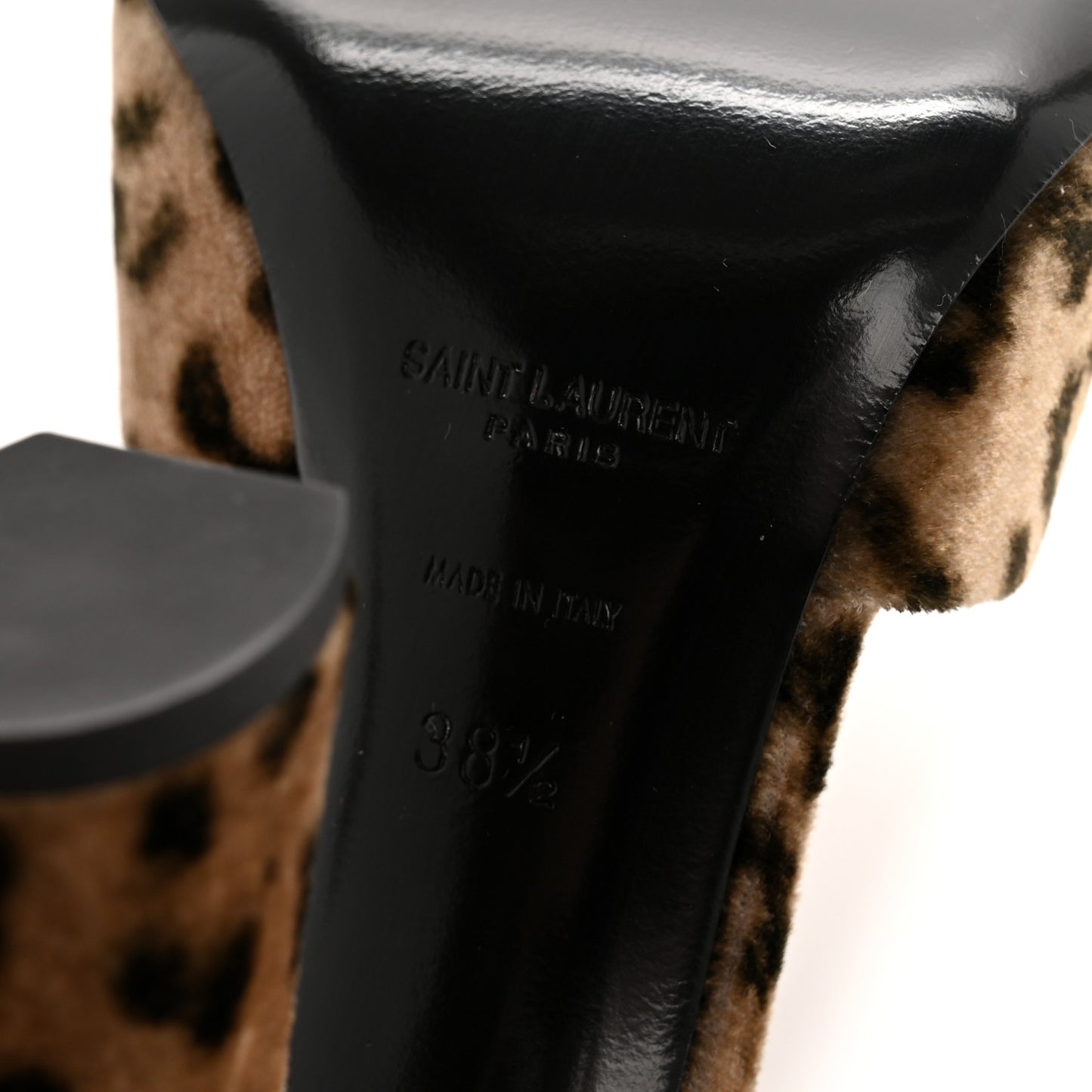 Velvet Leopard Print Gippy 105 Sandals 38.5 Manto Naturale