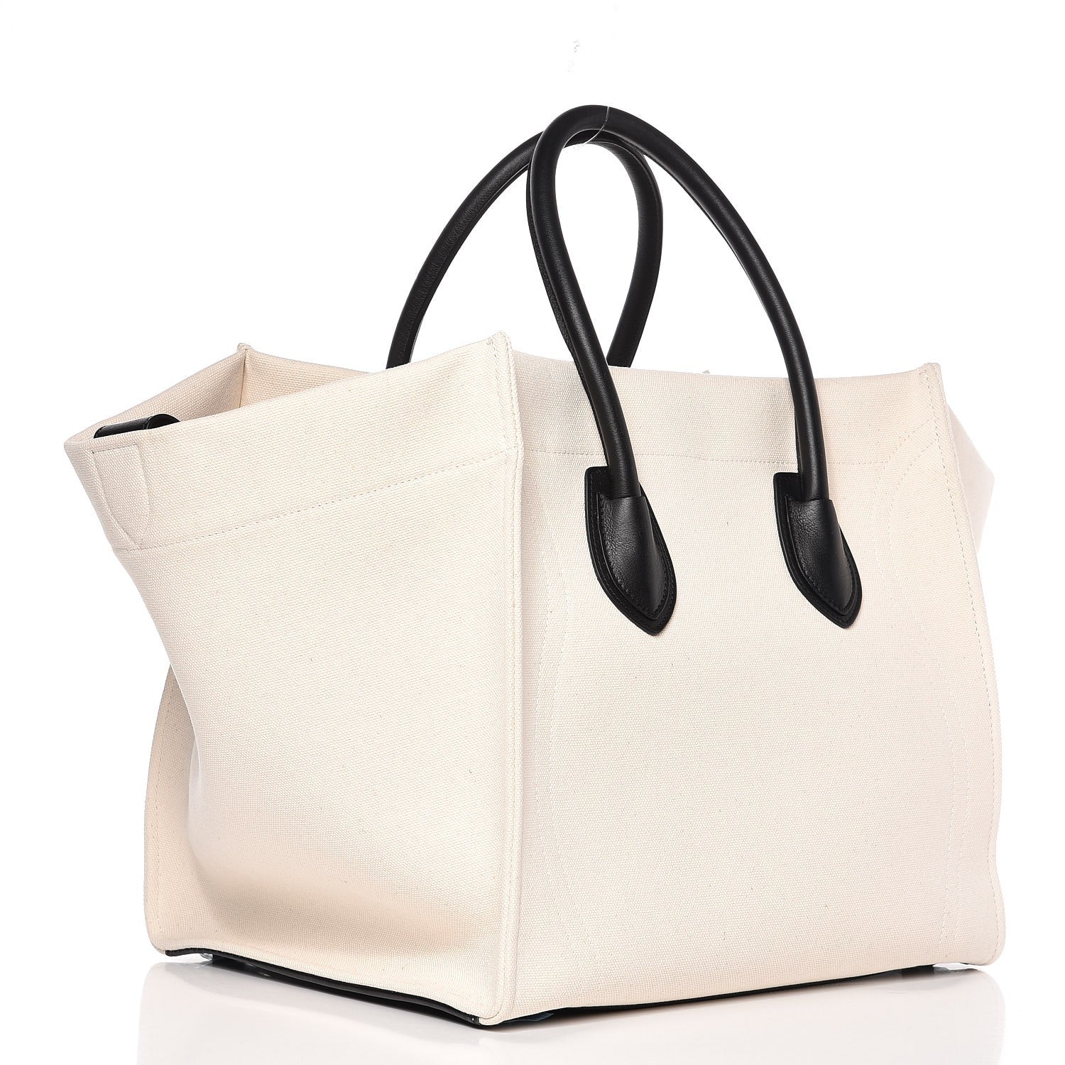 Celine Cotton Canvas Medium Phantom Luggage White 3 of 7