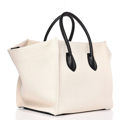 Celine Cotton Canvas Medium Phantom Luggage White 3 of 7