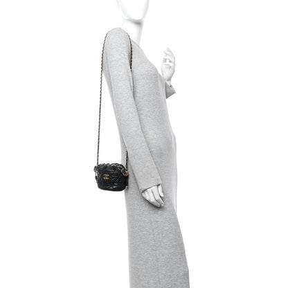 Chanel Caviar Quilted Coco First Bucket Clutch With Chain Black 2 of 10