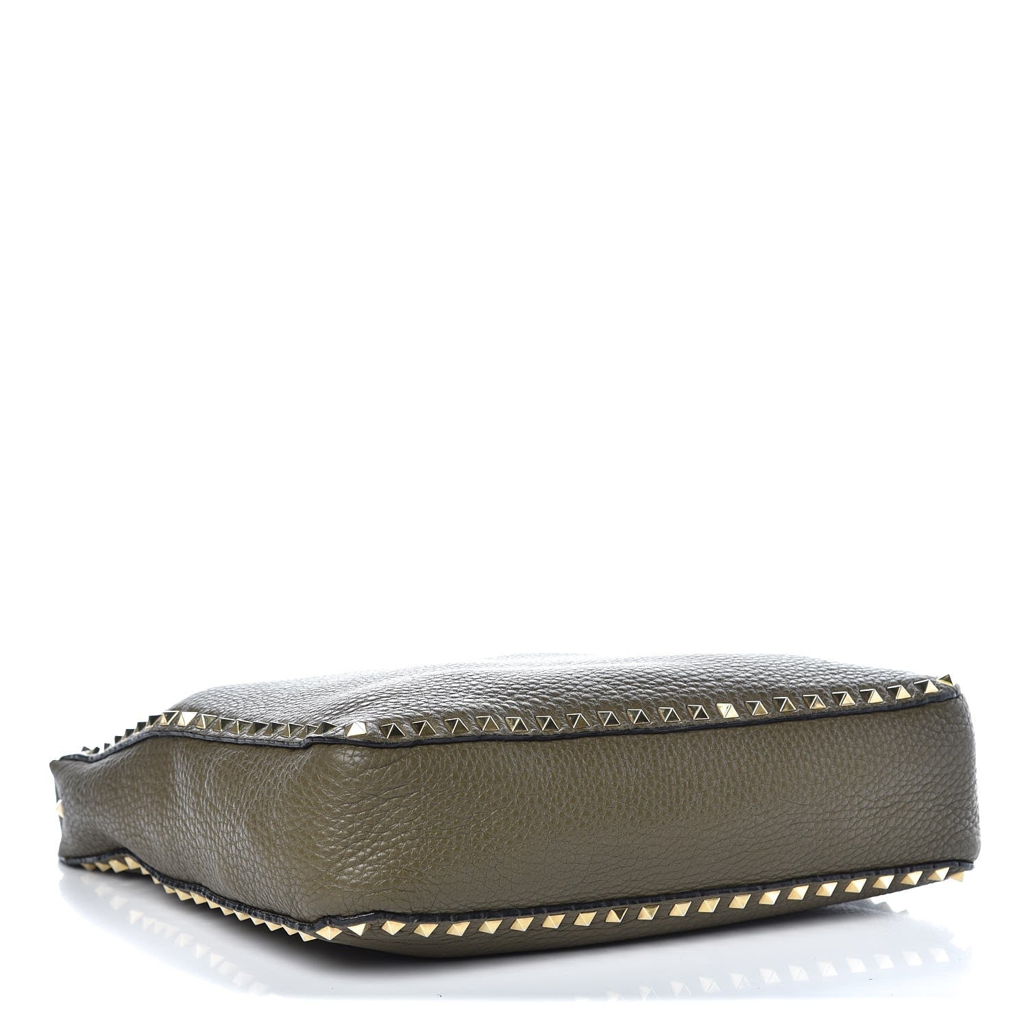 Valentino Garavani Pebbled Calfskin Large Rockstud Flip-Lock Messenger Bag Army Green 4 of 8