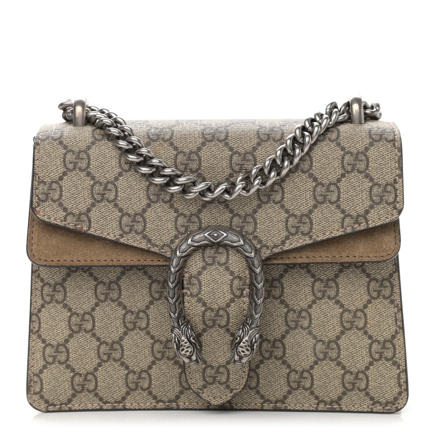 Gucci GG Supreme Monogram Mini Dionysus Shoulder Bag Taupe 1 of 14