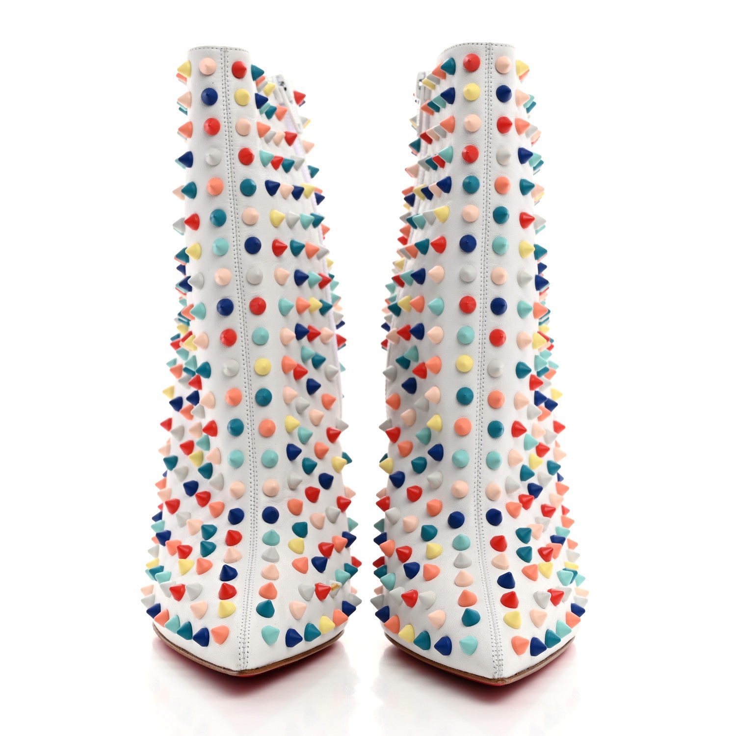 Christian Louboutin Kid Snakilta 120 Booties 39 White Multicolor 2 of 8