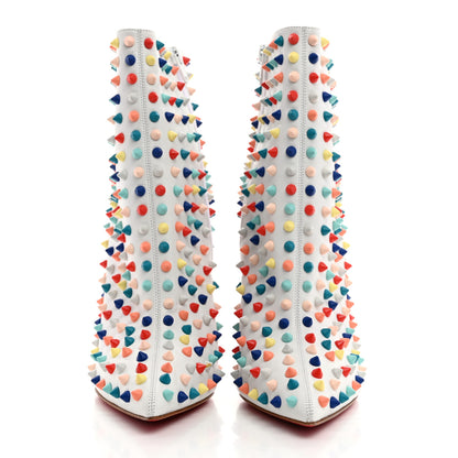 Christian Louboutin Kid Snakilta 120 Booties 39 White Multicolor 2 of 8