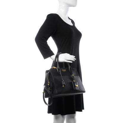 Prada Saffiano City Calfskin Medium Esplanade Tote Black 2 of 10