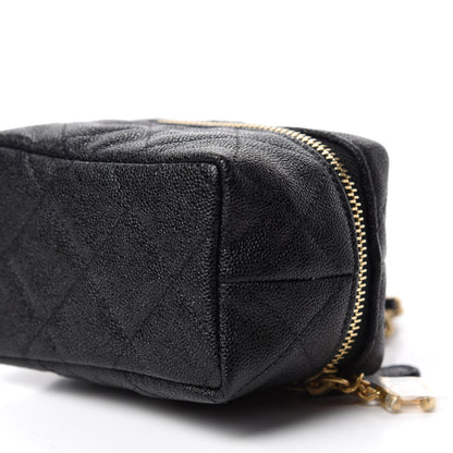 Chanel Caviar Quilted Mini Top Handle Vanity With Chain Black 7 of 11