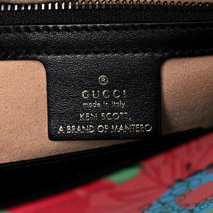 Gucci X KEN SCOTT Calfskin Matelasse Floral Small GG Marmont Shoulder Bag Black 5 of 14