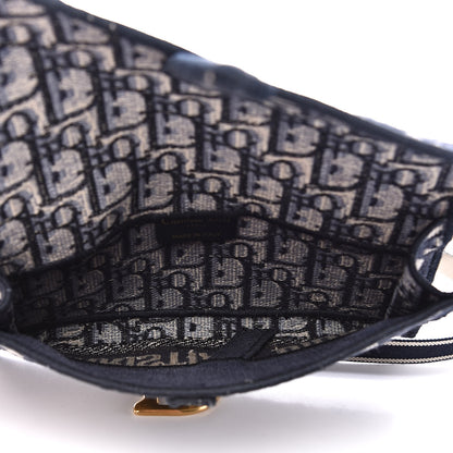 Christian Dior Oblique Slim Saddle Pouch Blue 5 of 9