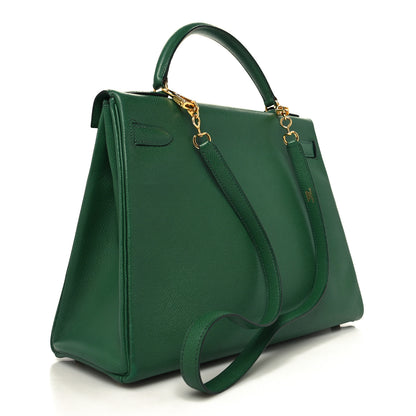 Hermes Courchevel Kelly Retourne 32 Vert Bengale 3 of 13