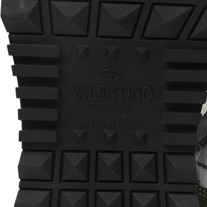 Valentino Garavani Nappa Fabric Suede Camouflage Mens Rockrunner Sneakers 39.5 Green Multicolor 6 of 9