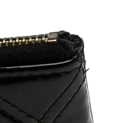 Chanel Patent Calfskin Double Stitch Quilted Cosmetic Case Black 9 of 9