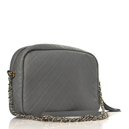 Chanel Caviar Quilted Large Coco Tassel Camera Case Grey 3 of 13