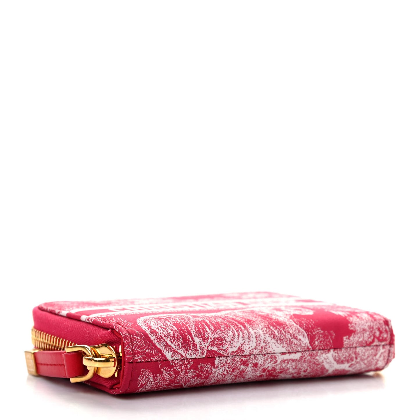 Technical Fabric Embroidered Toile De Jouy DiorTravel Detachable Card Holder Red
