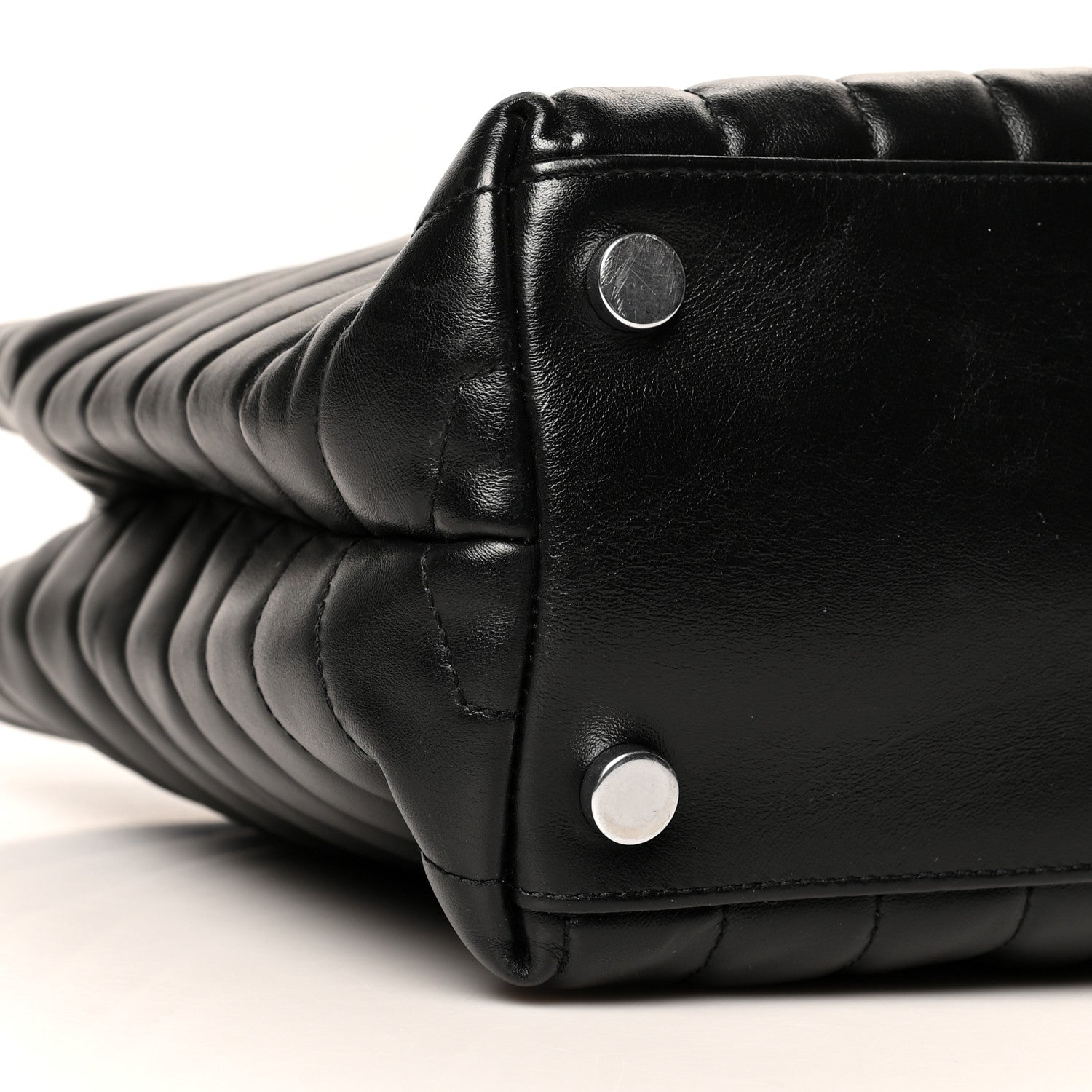 Saint Laurent Calfskin Y Quilted Monogram Large Loulou Shopper Black 11 of 16