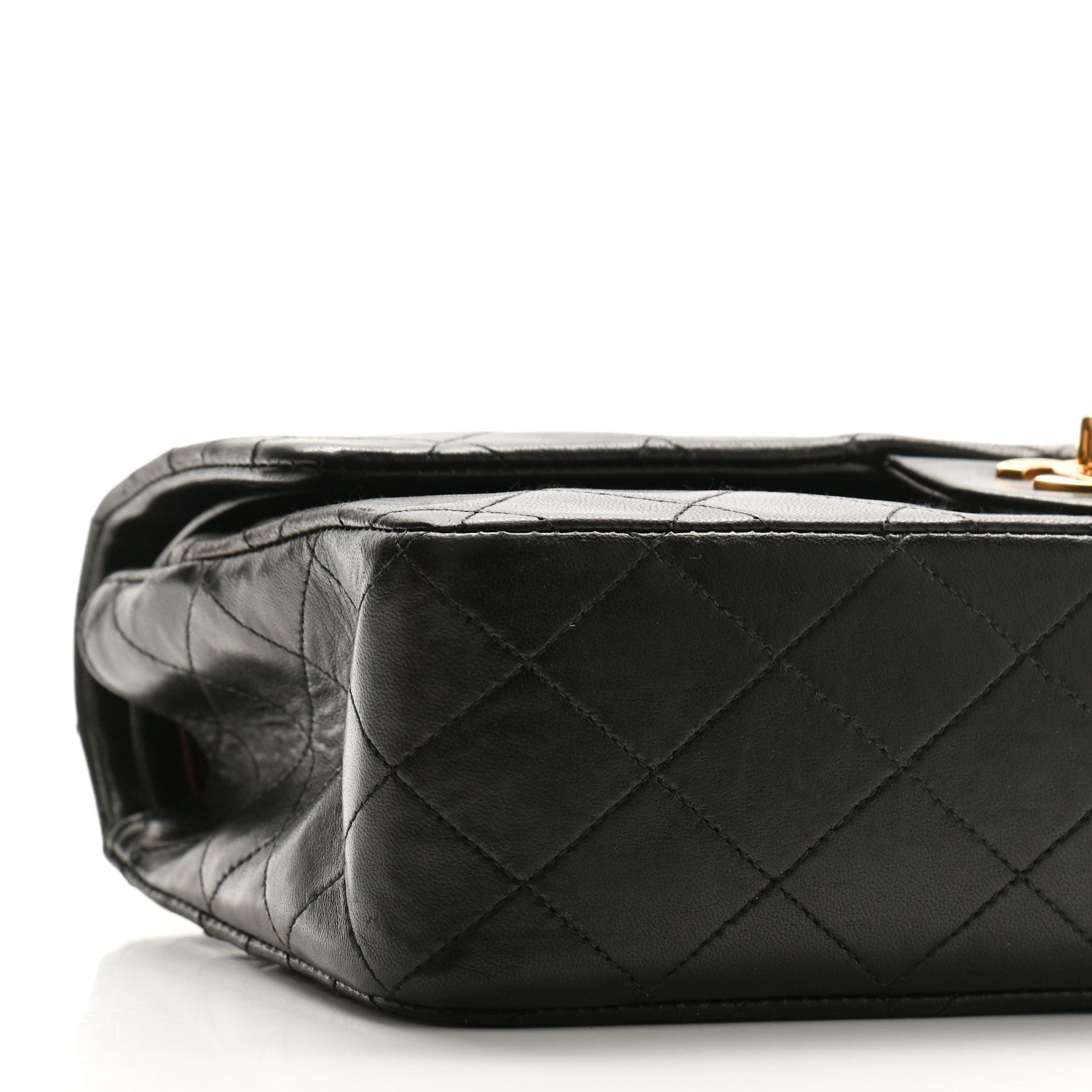 Chanel Lambskin Quilted Medium Double Flap Black 10 of 11