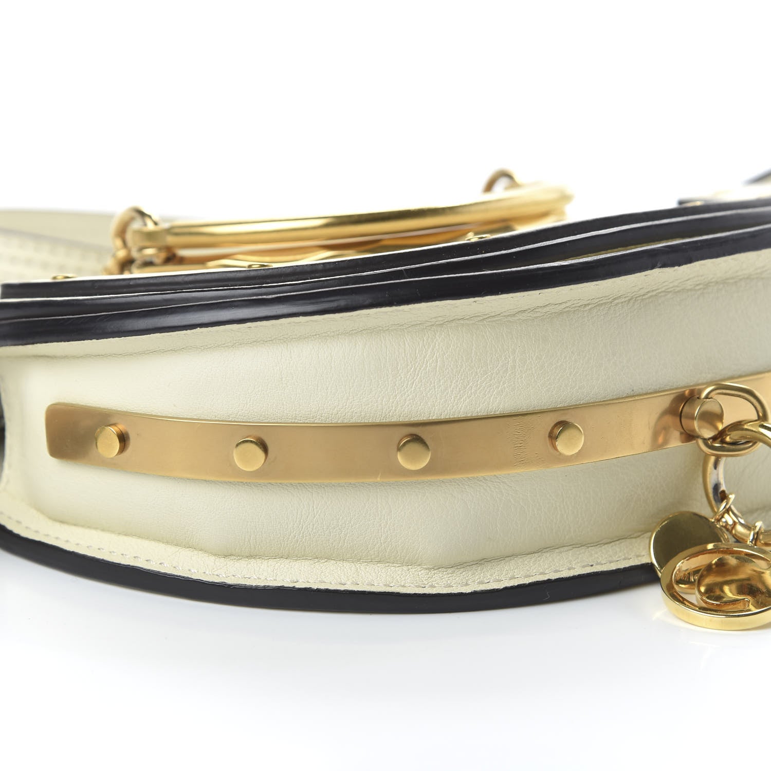 Chloe Calfskin Small Nile Bracelet Minaudiere Bag Off White 6 of 9