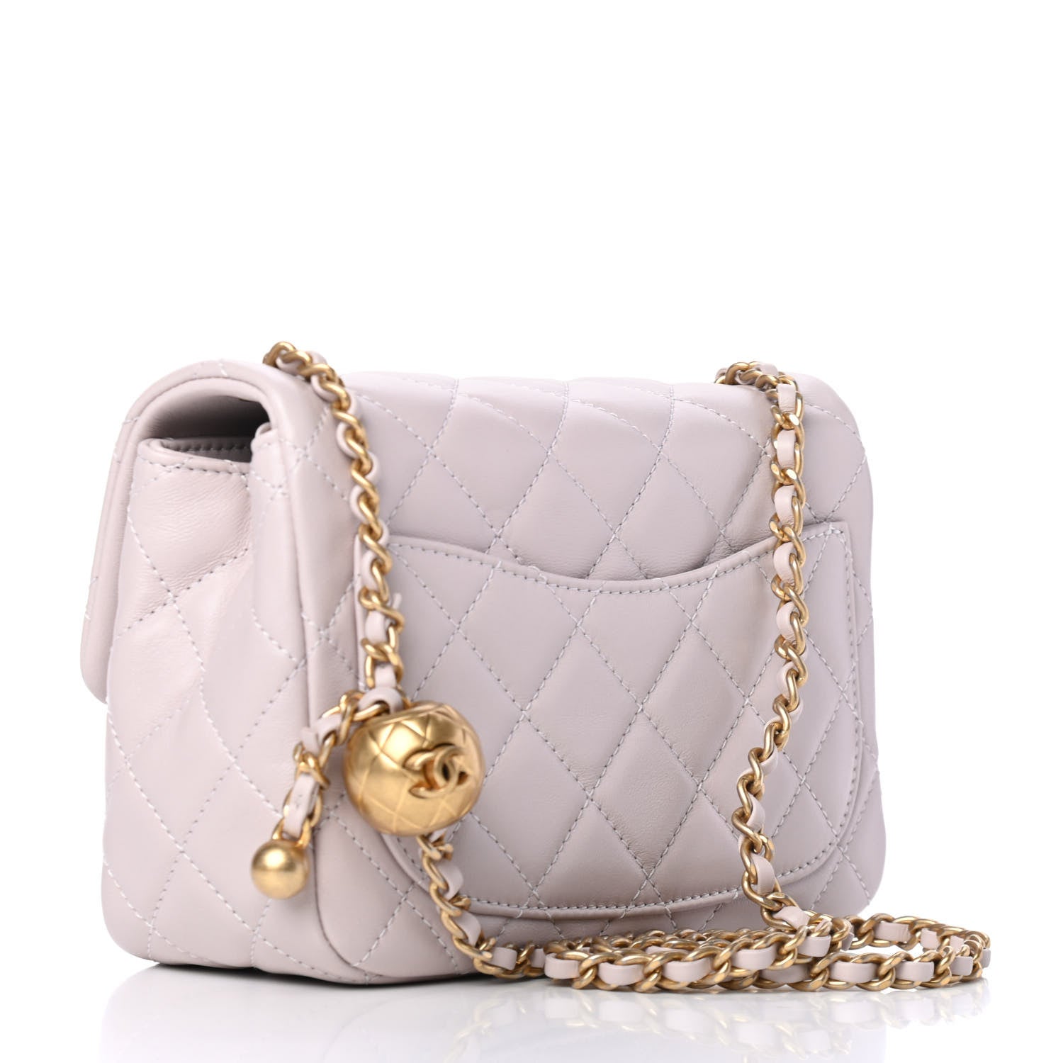 Chanel Lambskin Quilted Mini Pearl Crush Flap Light Purple 2 of 4