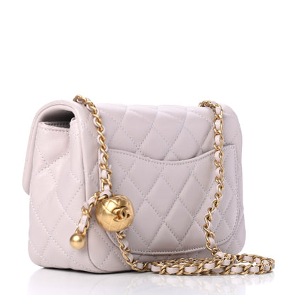 Chanel Lambskin Quilted Mini Pearl Crush Flap Light Purple 2 of 4