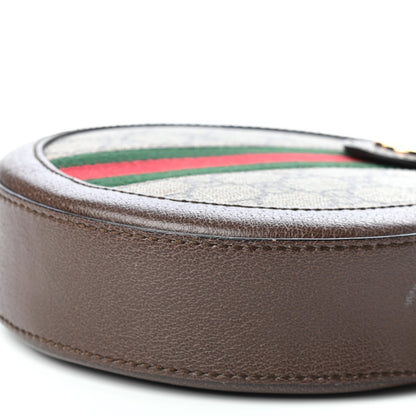 Gucci GG Supreme Monogram Web Mini Ophidia Round Shoulder Bag Brown 9 of 9