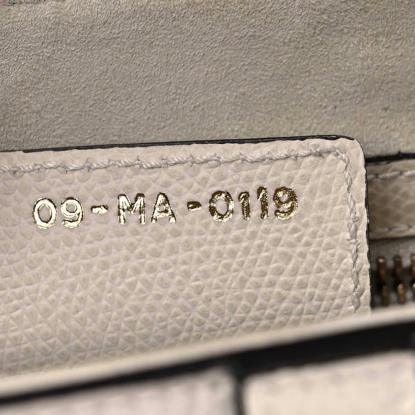 Grained Calfskin Saddle Bag White