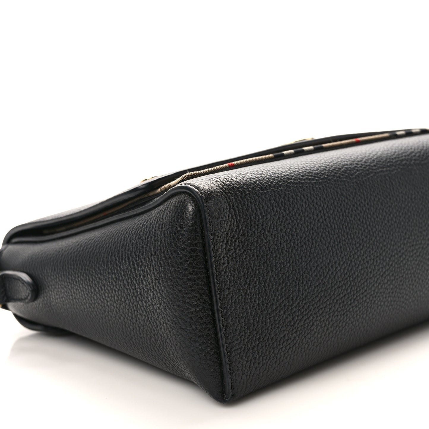Grainy Calfskin Vintage Check Note Crossbody Bag Black