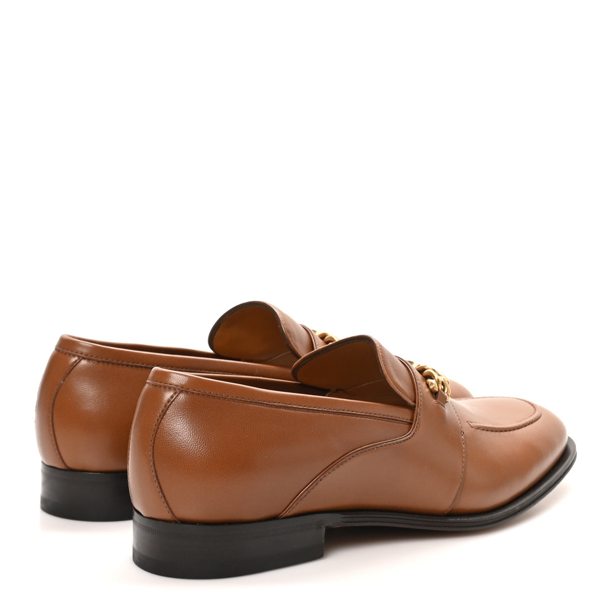 Gucci Supple Lambskin Mens Chain Interlocking G Loafers 9.5 Cuir 5 of 10